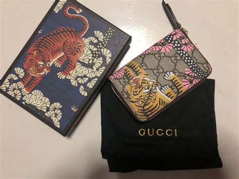 gucci tiger head tie|Gucci bengal tiger wallet.